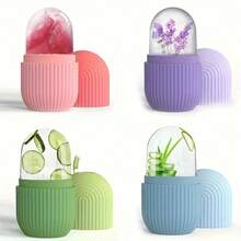 Rouleau de glace pour le visage et les yeux, outil de soin de la peau avec rouleau de glace, glaçon facial, masseur de visage, moule à glace en silicone pour les soins du visage - Multicolore - Voir 10