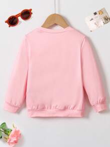 2024 Autumn Young Girl Fashion Casual Cute Cat Print Round Neck Long Sleeve Lightweight Sweatshirt