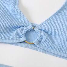 Traje de baño para Mujer Bikini con Falda - Azul - Ver 2