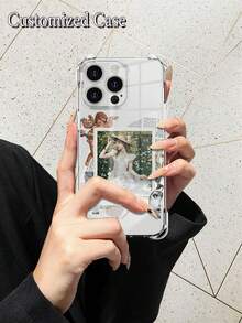 1 个定制手机壳，兼容 iPhone 15/14 Plus/13 Pro/12 Pro Max/11，透明防摔耐磨防指纹 TPU 全包裹软壳，非常适合定制照片/图片/图像作为个人、伴侣、家人、朋友、好友、生日、周年纪念礼物 - 無色 - 查看 3