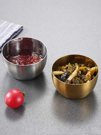 1个不锈钢酱汁碟，沙拉酱碟，商用餐厅牛排烧烤番茄酱蘸酱杯