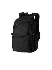 Schoolbag For Lightweight Large Capacity Water-Resistance Nylon Fabric Carry On Backpack Travel Backpack Computer Short-Distance Business Backpack Fits15.6-Inch Laptop For Travel Business Vacation Holiday Shop Black Bag Hiking Casual Side Bag Backpack Camping Backpack Laptop Bags For Travel Travel Bag Travel Essentials School Supplies Back To School Supplies Book Bag School Bags University Bag Large Capacity Bag Travel Bags Office Bag - Black - View 3