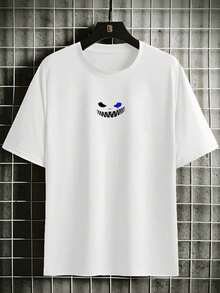 Men's Unisex T-Shirt Monstrous Print Tumblr 100% Cotton - trắng - Xem 1