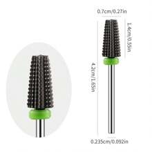 1 o 5 pezzi/set di punte per trapano elettrico in carburo di tungsteno - gambo da 3/32 pollici, accessori per manicure e pedicure con trapano elettrico, set di 5 in 1 per rimozione di acrilico e gel duro - ideale per la limatura delle unghie elettrica - Multicolore - Visualizzare 14