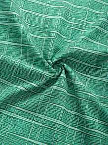 Áo sơ mi tay ngắn có túi cài nút chất liệu polyester nhẹ, họa tiết hình học cổ điển, in kỹ thuật số 3D cỡ lớn dành cho nam - màu xanh lá - Xem 6