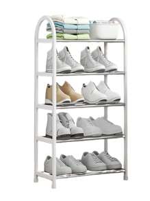 SHOE RACK 5 Tiers Multipurpose 10 Pairs Portable Shoe Organizer GALERIADDD New Good Quality From 2025 - WHITE - View 2