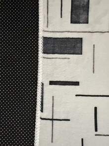 A Rectangular Black And White Striped   Living Room Carpet Modern Minimalist Bedroom Fluffy Rug Large Area Sofa Coffee Table Floor Mat - Si Nian - View 5