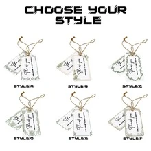 Pack Of Customized Gift Tags, With String, Modern Simple Wedding Favor Tags 1.7 X 3.5 Inches,Christmas