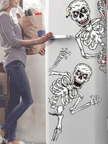 1 套万圣节骷髅窗贴，玻璃鬼骷髅贴花，墙壁装饰，亡灵节鬼屋，万圣节派对，玻璃，墙壁，家庭聚会用品秋季，圣诞节 - 彩色 - 查看 5