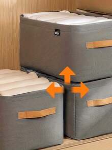 Einfache Kleiderspeicher-Tasche, faltbarer und staubdichter Garderobenbehälter-Organizer für Haushalt, Schrank, Wohnheim, Schule, Lehrer-Aufbewahrungstaschen, Kleiderschrank-Organizer, Schulanfang, Schlafzimmer, Studentenwohnheim Grundlagen, Kleiderschrank-Organizer - Grau - Übersicht 5