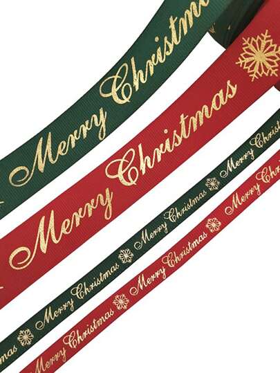 25yds/50yds Metallic Gold Foil Christmas Ribbon, Gift Wrapping, Christmas Tree Decor Home Decor Christmas Decorations Room Decor Winter Christmas Decorations Home Christmas Gifts Christmas Decor