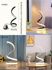 1 Stück klassische Schlangen-förmige spiralförmige LED-Schreibtischlampe - Schlafzimmer-Dekor Nachtlicht mit 3-farbiger dimmbarer Steuerung, USB-betrieben, moderne dekorative Lampe für Zuhause, Büro, Bar, Party, Schreibtisch-Beleuchtung, Mode-Lampe für das Jahr der Schlange