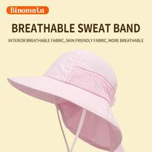 Binomata 2顶幼儿及儿童卡通印花渔夫帽，可调节宽檐沙滩遮阳帽，防紫外线，适合0-6岁儿童 - 彩色 - 查看 8