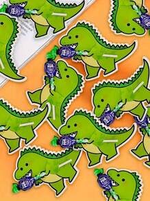 25pcs Dinosaur Lollipop Decoration Paper Card Diy Decorative Card(No Lollipops Included) - Green - View 4