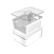 Large 5 Liter Fridge Organizer With Lid And Grid - 彩色 - 查看 5