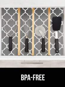 1 卷灰色加厚厨房橱柜搁板衬垫不粘抽屉衬垫防滑橱柜衬垫可清洗 EVA 冰箱衬垫易于切割冰箱垫 - 灰色 - 查看 7