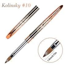 Ovaler Kolinsky Nagelpinsel geeignet für Acryl Anwendungen, professionelles Nagelextensions Werkzeug Streifen Nagel Zeichen Stift geeignet für DIY Zuhause und Salons