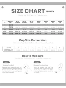 Große Größen 1 Stück BH für Damen mit abnehmbaren Pads, bügellos, sexy, formend und bequem - Schwarz - Übersicht 10