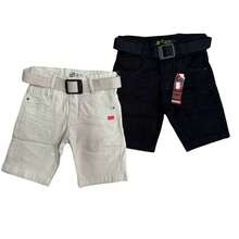 Children's Twill Bermuda Shorts Kit For Boys Black/Sand - màu đen - Xem 2