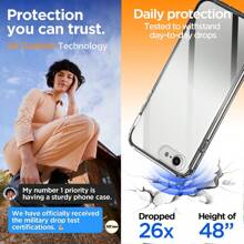 1Pc Transparent Gradient Protective Phone Case Shockproof Dual Layer Protection Clear Cover Compatiable With IPhone SE 3rd Gen/IPhone SE 2nd Gen/IPhone SE 2022/IPhone SE 2020/IPhone 8 Plus/IPhone 7 Plus/IPhone 8/IPhone 7/Pixel 8 Pro/Pixel 8 - 透明/黑色 - 查看 3