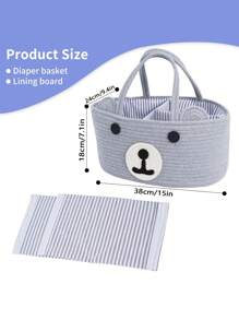 Canasto para pañales, Búsqueda de registro de bebé, Esenciales para recién nacidos, Canasta de almacenamiento para bebé con asas resistentes, Organizador portátil grande para almacenamiento de pañales, Canasta para guardería, Bolsa MAMA - Multicolor - Ver 11