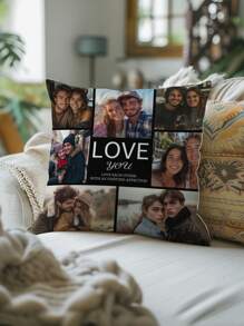 1 bucă Husă de pernă personalizată imprimată cu fotografii pe o singură față, husă de pernă personalizată pentru nuntă, cadou de cuplu, cadou de zi de naștere, cadou pentru cel mai bun prieten, cadou pentru mamă/tată (fără insert), personalizat, unic, cadouri ideale pentru el, pentru aniversări, pentru ziua mamei, pentru zile de naștere, pentru ziua îndrăgostiților, pentru ziua tatălui, pentru absolvirea, ziua copiilor, pentru absolvirea Inaugurare casă, canapea, pat, mașină, ceainărie, dormitor, baie, sufragerie, sufragerie