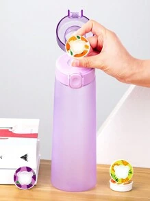 1pc Flavored Water Bottle, Bottle Starter Set, Drinking Bottle With One Random Flavoured Pods Suitable For Gyms, Schools, Flavored Water Bottle, For Outdoor, Camping