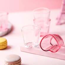 6/12 件粉色心形小酒杯迷你可爱小酒杯龙舌兰粉色小酒杯适用于浓缩咖啡烧酒龙舌兰伏特加情人节婚礼派对 - 彩色 - 查看 4
