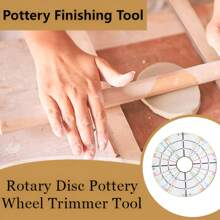 Torno de cerámica giratorio para recortar - Rueda giratoria de disco para recortar cerámica, torno de metal para alfareros y artistas de arcilla - Multicolor - Ver 3