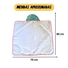 Double Sided Children's Bath Towel Lined With Diaper With Hood Printed Baby - 獨角獸 - 查看 3