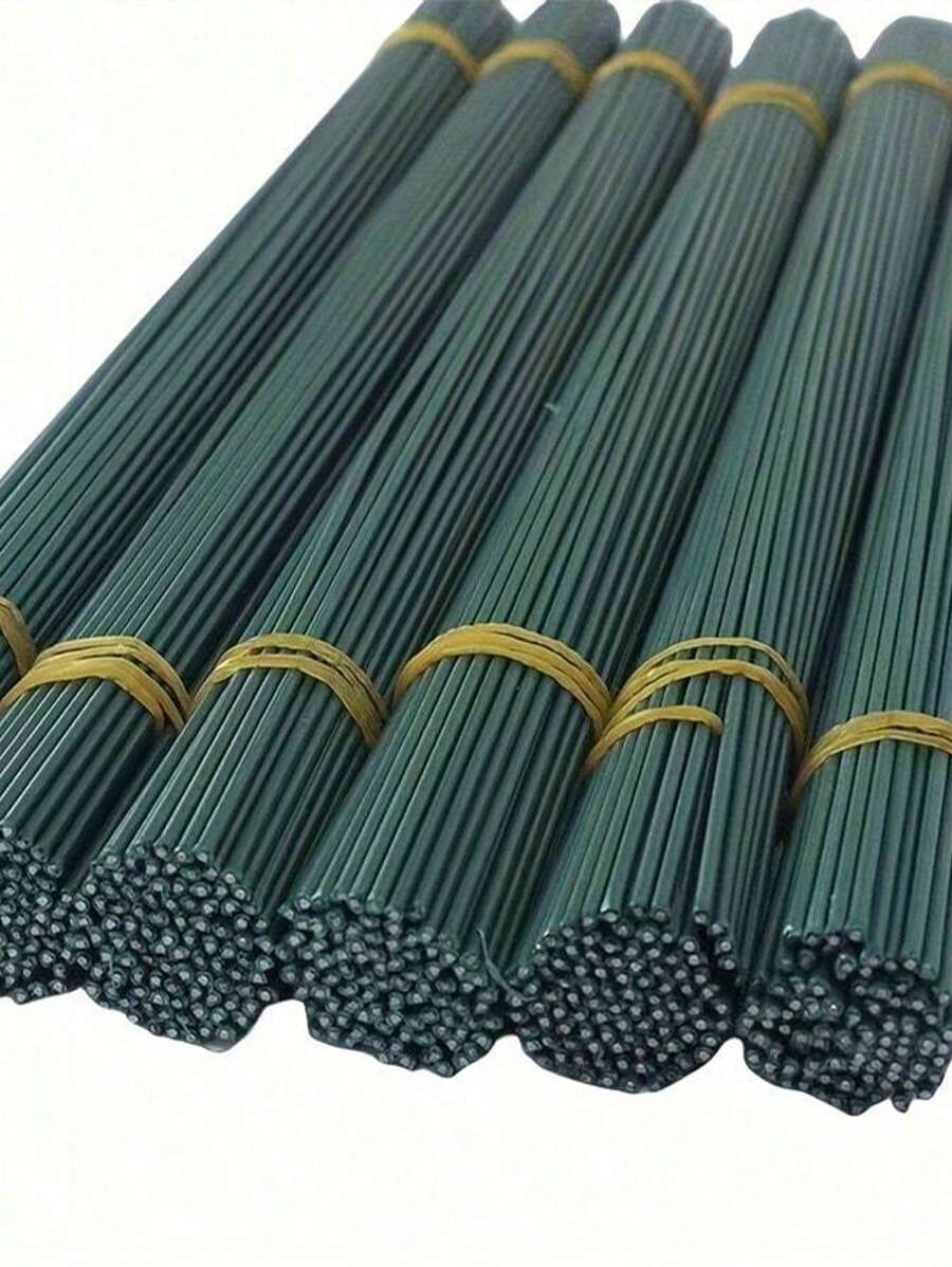 20 CÁI Que Thân Hoa Xanh Tự Làm Chất Liệu Hoa Số 2 Dây Sắt Bọc Nhựa Phụ Kiện Thân Dây Làm Thủ Công Cột Hoa Dây Sắt Chất Liệu Dây Hoa Bọc Tự Làm Sản Xuất - Nhiều màu - Xem 1