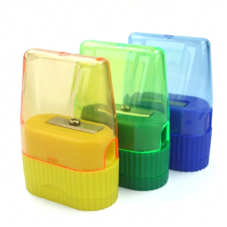 Handheld Multi-Functional Single Hole Candy Color Pencil Sharpener With ...