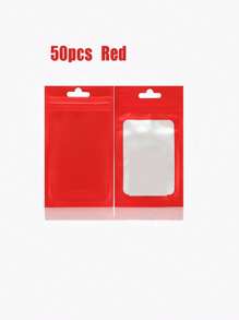 50 piezas/set Bolsa autosellante, bolsa de película de poliéster a prueba de olores, bolsa de plástico autosellable y resellable, bolsa sellada para joyas, bolsa de regalo, bolsa sellada, bolsa de papel de aluminio