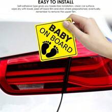 2pcs Baby ON Board Sticker Car Decals Signs Self-Adhesive Easy To Install Waterproof - Multicolor - View 4