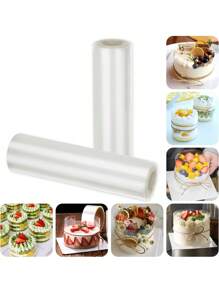 1 chiếc vòng cổ bánh Acetate trong suốt, Cuộn bánh trong suốt, Bao bì bánh thanh lịch, Trang trí viền, Giấy gói bánh bằng nhựa, Màng bao quanh bánh, Tấm bánh Mousse, Vòng cổ bánh tự làm để nướng, Trang trí, Làm thiệp Shaker, Giáng sinh - Trong sáng - Xem 5