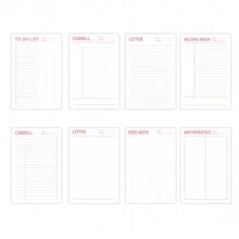 Tlenpo 1 件 A5 撕纸记事本，50 张 100gsm 厚纸，8.3x5.5 英寸，适用于计划、办公室、返校、家庭使用、笔记本、备忘录、便签、记事本 - 均碼 - 查看 5