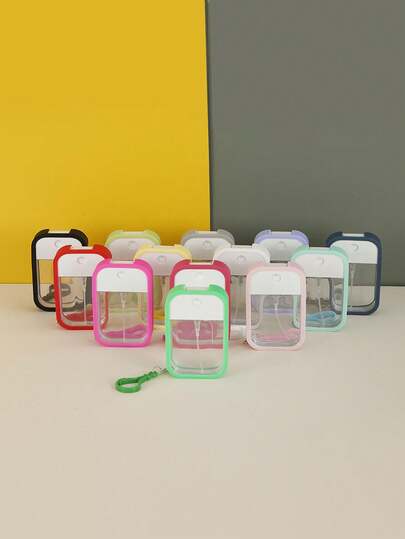 1pc 50ml Spray Bottles   Portable Perfume Sprayer   Cosmetic Dispenser   Alcohol Bottle Card Sprayer   Reusable Spray Bottle   Travel Portable Hook Bottle  Silicone Sleeve Spray Bottle   Detachable Spray Bottle