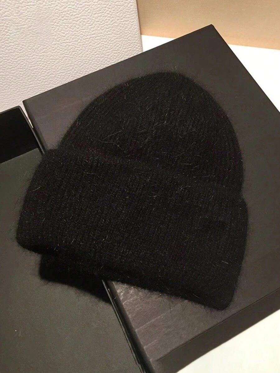 FADZOYLE 1顶女士针织翻边帽，柔软宽松保暖舒适针织帽，男女通用成人滑雪跑步帽，冬季