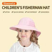 Binomata 2顶幼儿及儿童卡通印花渔夫帽，可调节宽檐沙滩遮阳帽，防紫外线，适合0-6岁儿童 - 彩色 - 查看 5