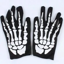 Skeleton Hand Gloves For Halloween Costume Party Performance - Multicolor - View 3