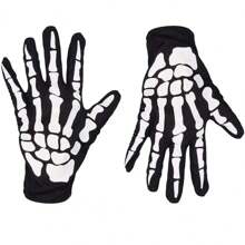 Skeleton Hand Gloves For Halloween Costume Party Performance - Multicolor - View 2