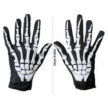 Skeleton Hand Gloves For Halloween Costume Party Performance - Multicolor - View 4