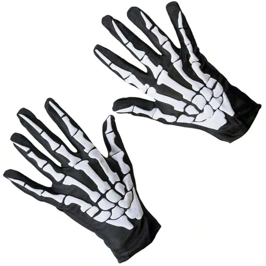 Skeleton Hand Gloves For Halloween Costume Party Performance - Multicolor - View 1