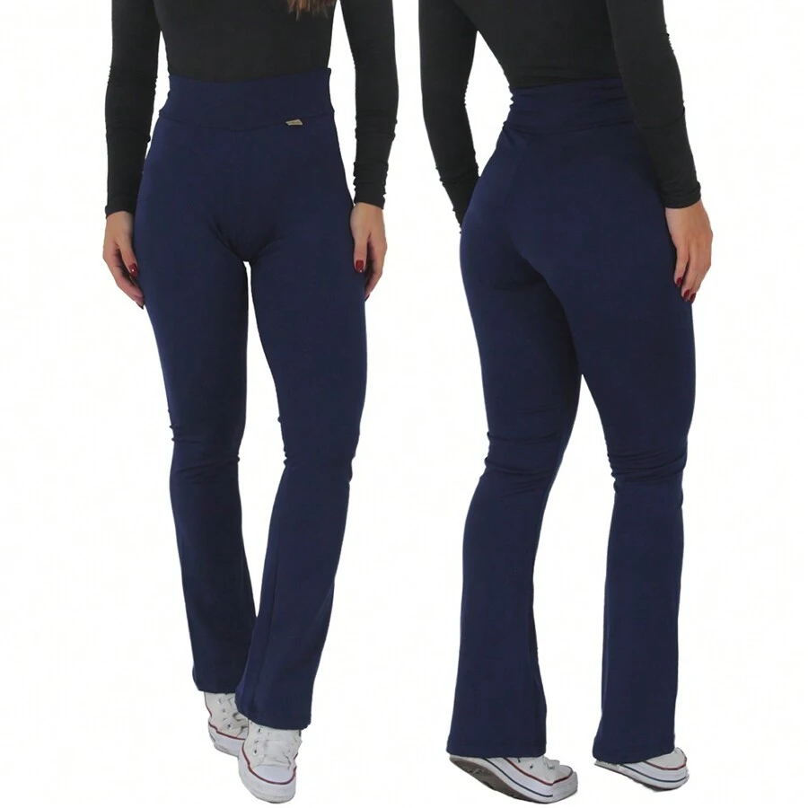 Click Mais Bonita WOMEN'S LEGGINGS WINTER FLARE FELPADA - Màu xanh lam - Xem 1