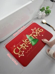 1 件超厚 1 厘米海绵毛绒圣诞厨房垫、抗疲劳浴室地毯、防滑吸水门垫 - 聖誕字母 - 查看 23