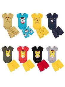 Short Sleeve Bodysuit For Baby Boy - 彩色 - 查看 4