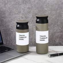 1pc Japanese Style Vacuum Original Harajuku Coffee Cup, Portable Creative Coffee Cup, 500ml/17.59oz Or 350ml/12.31oz, Select Your Preferred Size Back To School