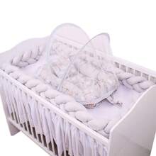 Baby Crib Reducer Nest With Mosquito Net For Boys And Girls - 灰色 - 查看 2