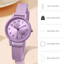 6 件/套女士手表套装石英表组合女士硅胶表带腕表女士钟表休闲手表套装节日礼物