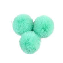 3pcs Real Rex Rabbit Fur Pompom Balls 6cm Soft Pompones Fluffy Plush Crafts Diy Pom Poms Ball Furball Home Decor Garment Hat Accessories Sewing Supplies